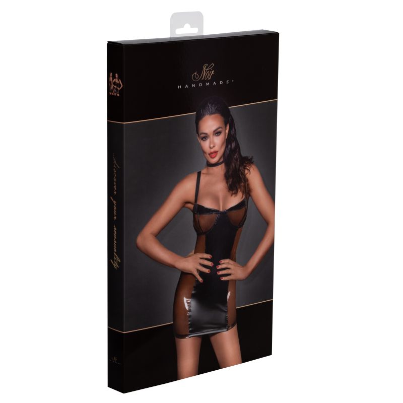Short Dress w Power Wetlook Panels - One Stop Adult Shop