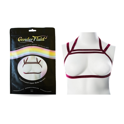 Gender Fluid Sugar Coated Harness S-L Raspberry - One Stop Adult Shop