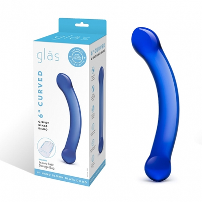 6" Curved G-Spot Glass Dildo - One Stop Adult Shop