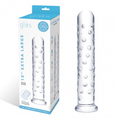10" Extra Large Glass Dildo - One Stop Adult Shop