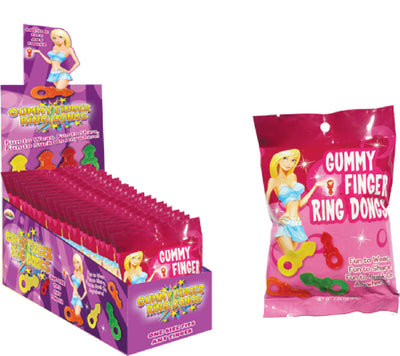 Gummy Finger Ring Dongs (12 X 8 Piece Display) - One Stop Adult Shop