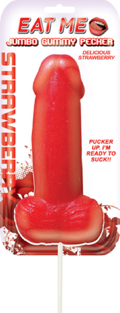 Jumbo Gummy Cock Pop - Strawberry - One Stop Adult Shop
