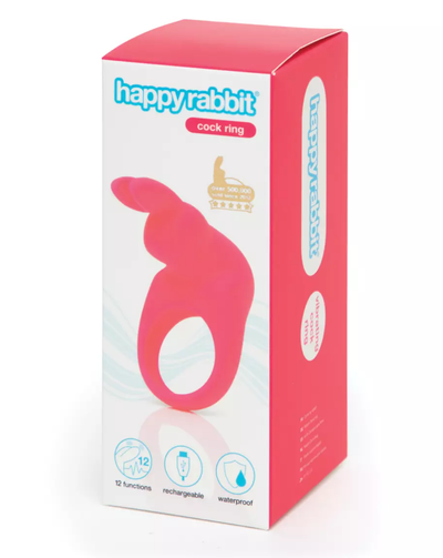 Happy Rabbit Rechargeable Cock Ring Pink - One Stop Adult Shop