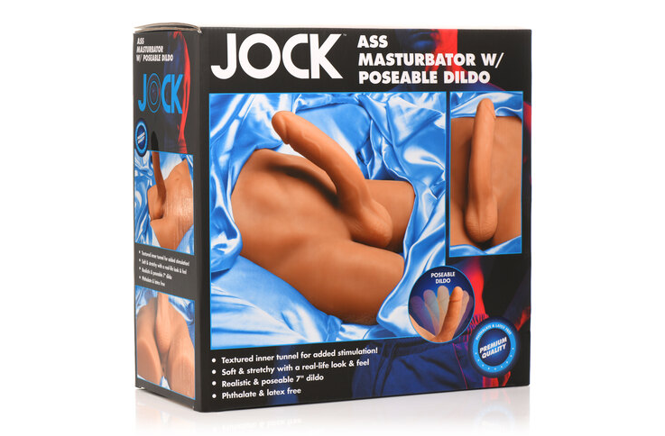 Jock Ass Masturbator w/ Poseable Dildo Medium - One Stop Adult Shop