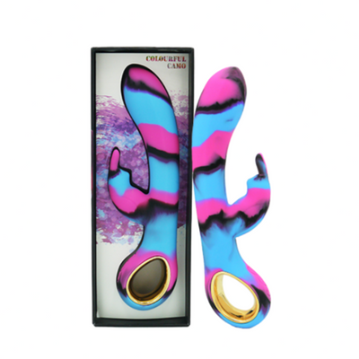 Colourful Camo Dini Vibrator Blue (Heating) - One Stop Adult Shop