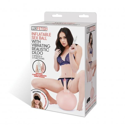 Lux Fetish Inflatable Sex Ball With Vibrating Realistic Dildo - One Stop Adult Shop