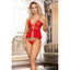 Cara 2 Pc Babydoll & G-String Red - One Stop Adult Shop