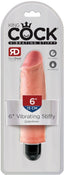 King Cock 6" Vibrating Stiffy (Flesh) - One Stop Adult Shop