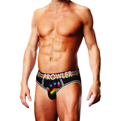 Prowler Oversized Paw Open Back Brief Black - One Stop Adult Shop