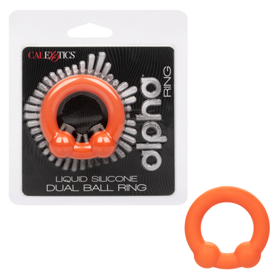 Alpha Liquid Silicone Dual Ball Ring - One Stop Adult Shop