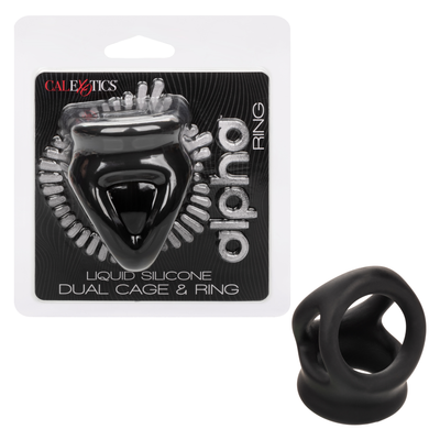 Alpha Liquid Silicone Dual Cage & Ring - One Stop Adult Shop
