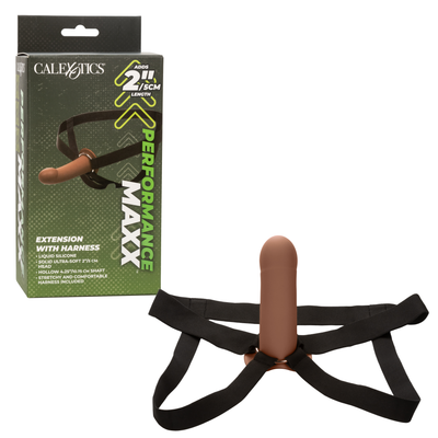 Performance Maxx Extension with Harness - Brown - One Stop Adult Shop
