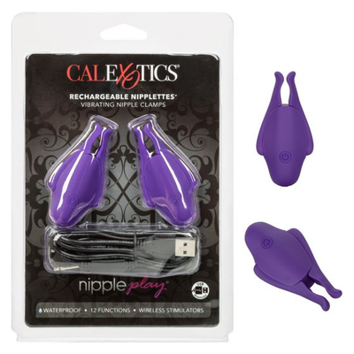 Nipple Play Rechargeable Nipplettes - Purple - One Stop Adult Shop