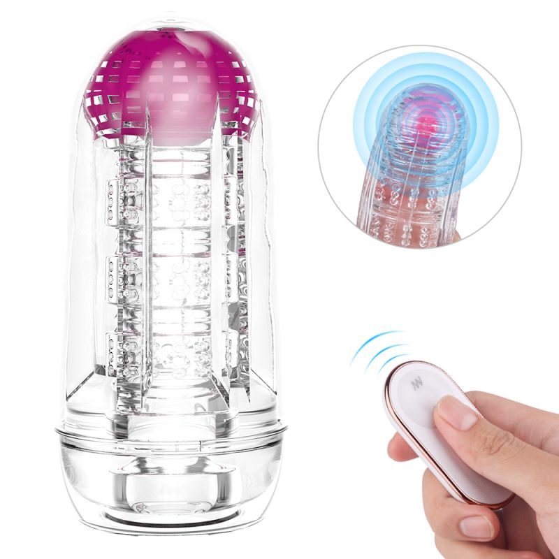 Vibrating Hand Stroker w Remote - One Stop Adult Shop