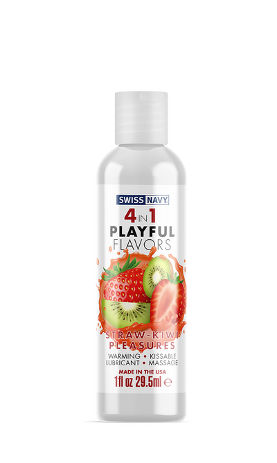 Playful Flavors 4 In 1 Strawberry/Kiwi Pleasure 1oz - One Stop Adult Shop