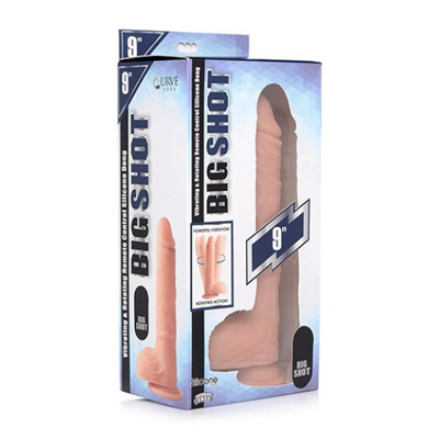 Big Shot 9" Rotating Rechargeable Dildo w/balls - One Stop Adult Shop
