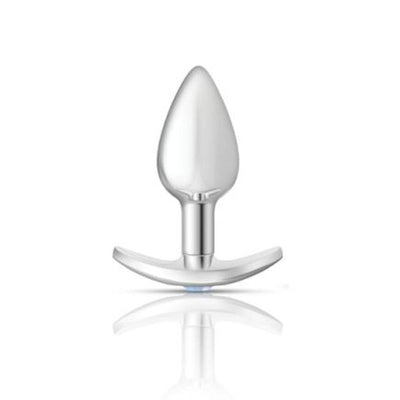 Cheeky Charms Silver Anchor Butt Plug w Clear and Teal Jewel Kit - One Stop Adult Shop