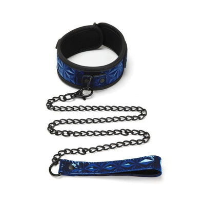 Whip Smart Diamond Collar & Leash Blue - One Stop Adult Shop