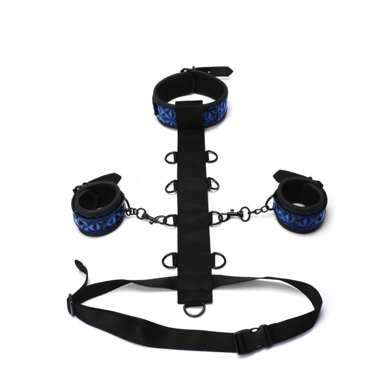 Whip Smart Diamond Body Restraint 3 Pc Set Blue - One Stop Adult Shop