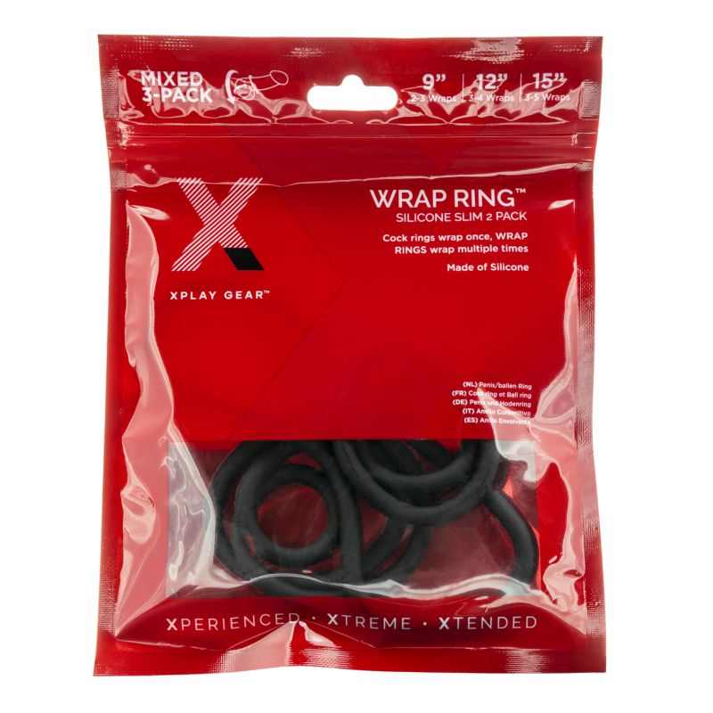 Xplay 3 Pack Silicone Thin Wrap Ring - One Stop Adult Shop