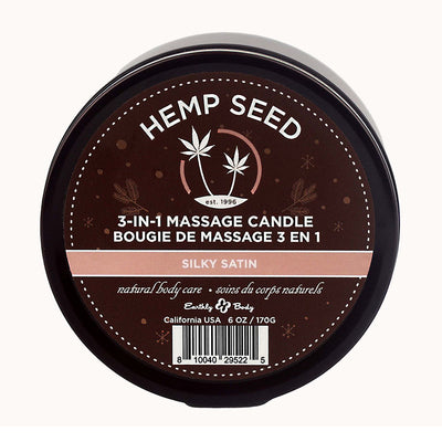 Hemp Seed 3-In-1 Massage Candle - Silky Satin - One Stop Adult Shop