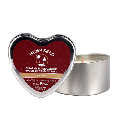 EB Hemp Seed 3 in 1 Massage Heart Candle - Spoon - One Stop Adult Shop