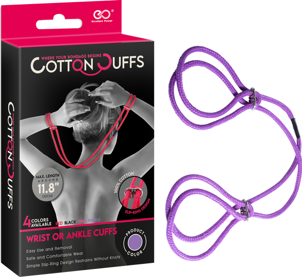 Cotton On Cuffs Purple - One Stop Adult Shop