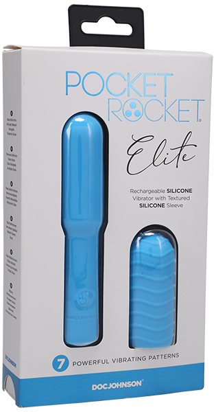 Elite - Rechargeable With Removable Sleeve (Sky Blue) - One Stop Adult Shop