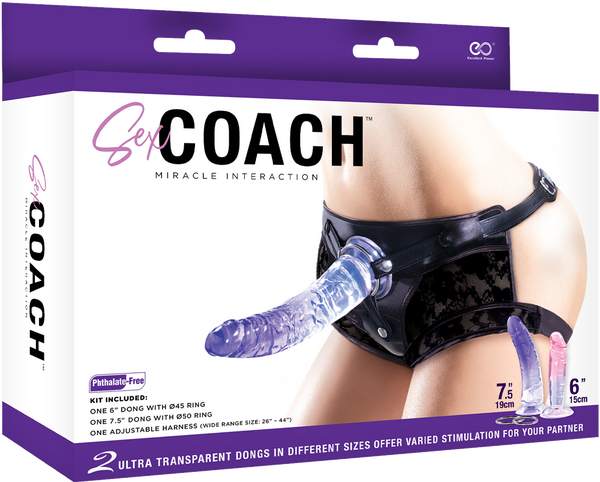 Sex Coach With 6" & 7" Dildo - One Stop Adult Shop