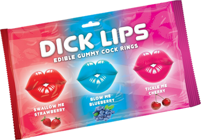 Dick Lips Gummy Cock Rings (3 Pack) - One Stop Adult Shop