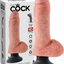 8" Vibrating Cock With Balls (Flesh) - One Stop Adult Shop