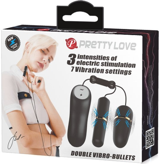 Double Vibro Bullets (Black) - One Stop Adult Shop