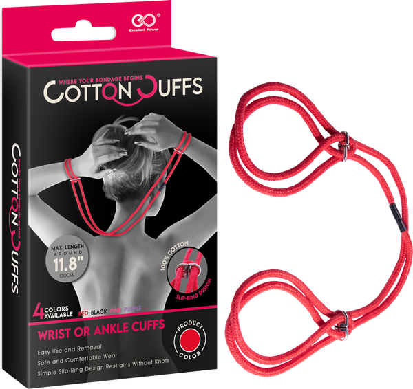 Cotton On Cuffs Red - One Stop Adult Shop