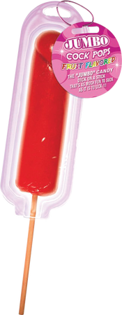 Jumbo Candy Cock Pop Strawberry - One Stop Adult Shop