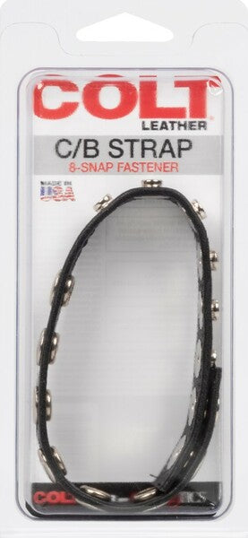 Leather C/b Strap 8-snap Fastener - One Stop Adult Shop