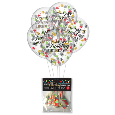 Happy Fucking Birthday Confetti Balloons - One Stop Adult Shop
