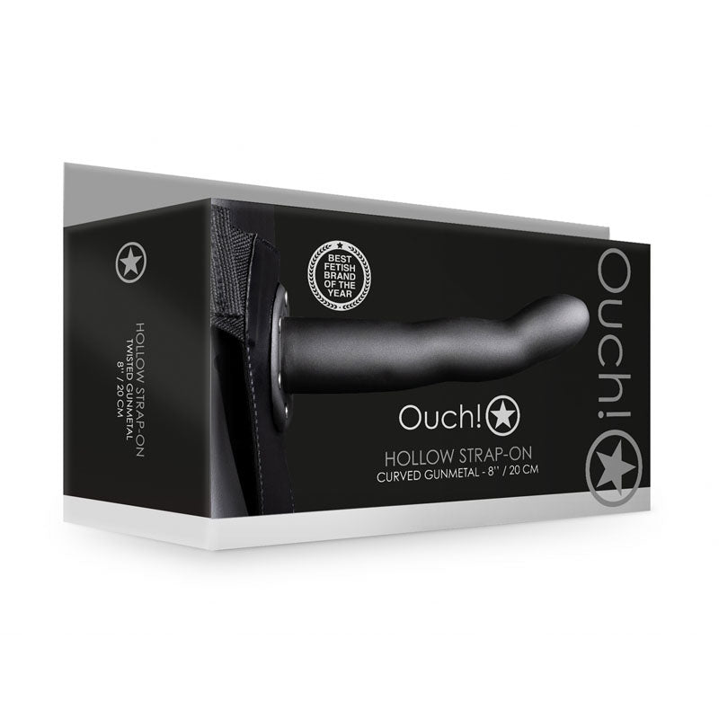 OUCH! Curved Hollow Strap-on - 8in/20cm - One Stop Adult Shop