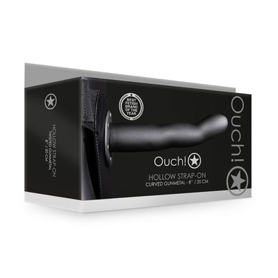 OUCH! Curved Hollow Strap-on - 8in/20cm - One Stop Adult Shop