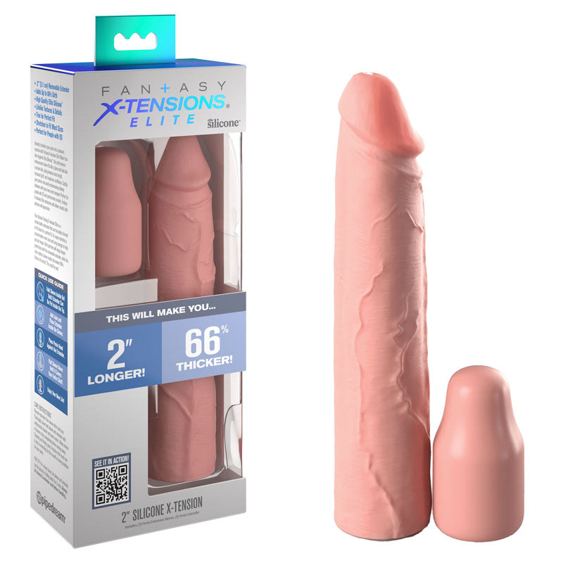 Fantasy X-Tensions Elite 2'' Silicone Extension - Flesh - One Stop Adult Shop