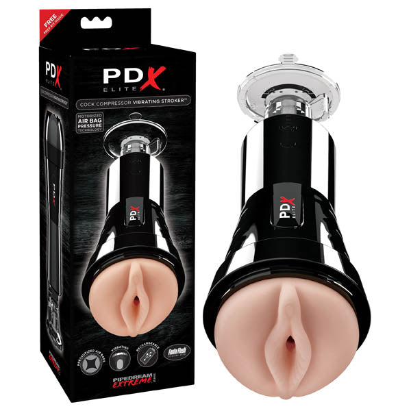 PDX Elite Cock Compressor Vibrating Stroker - One Stop Adult Shop