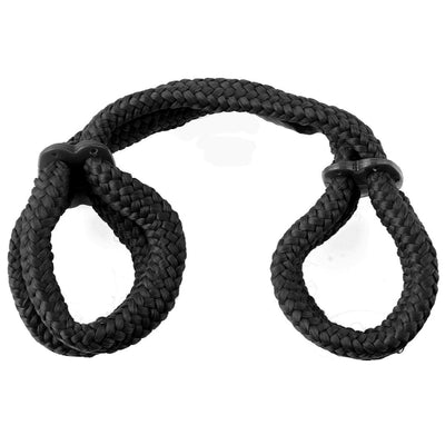 Fetish Fantasy Silk Rope Love Cuffs Black