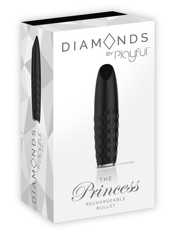 Diamonds The Princess Rechargeable Bullet Blk