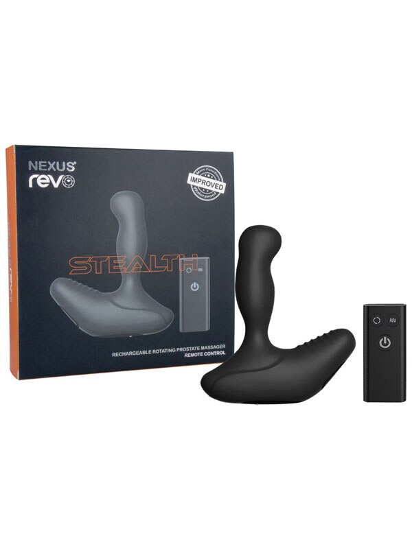 REVO Stealth Rotating Prostate Massager Black