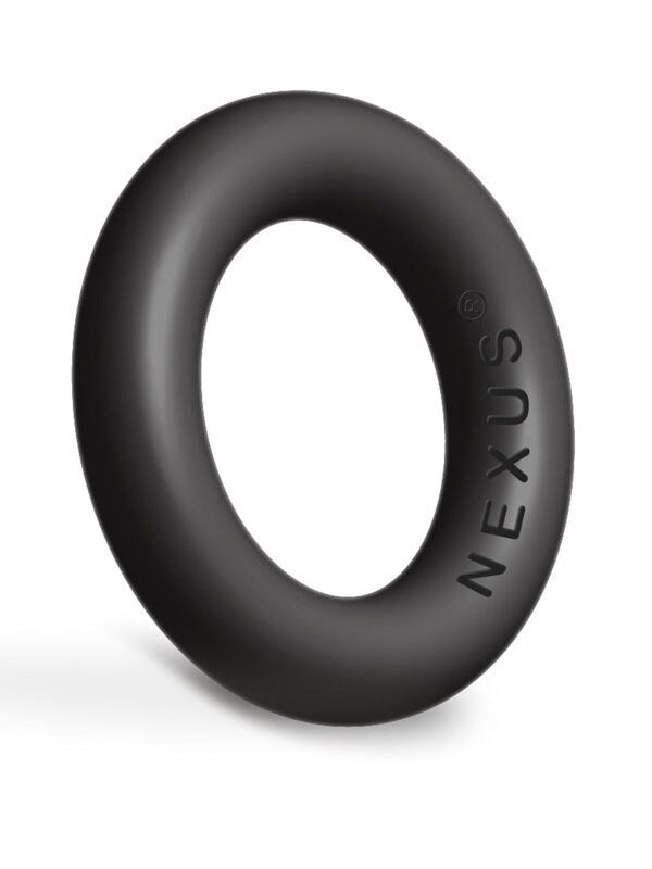 ENDURO Plus Thick Silicone Super Stretchy Cock Ring Black