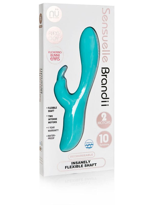 NU Sensuelle Brandii 10 Function Dual Motor Turquoise Blue