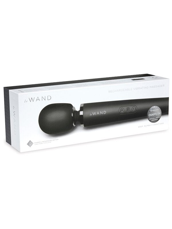 Le Wand Black Rechargeable Massager Black