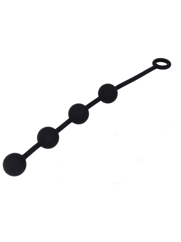 Excite Large Silicone Anal Beads Black