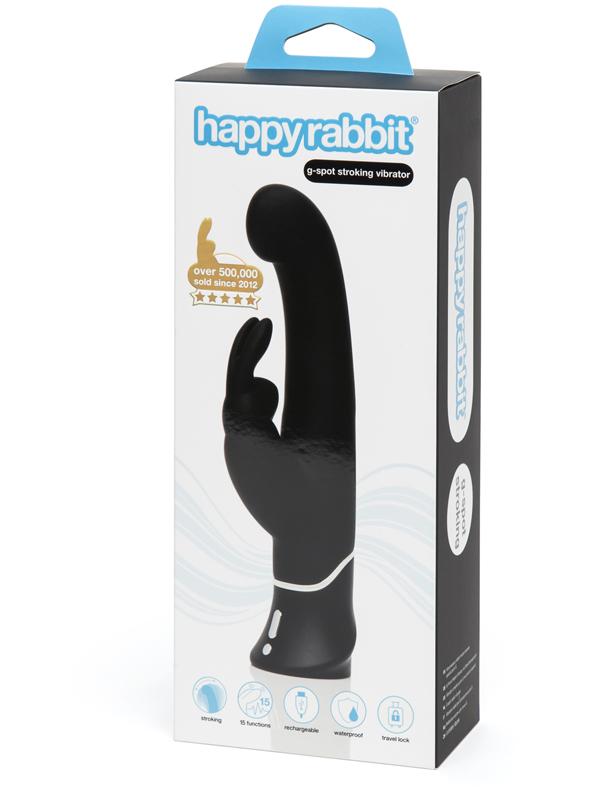 Happy Rabbit G-Spot Stroker Rabbit Vibrator Black - OSAS
