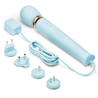 Le Wand Powerful Plug-In Vibrating Massager Sky Blue