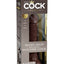 King Cock Elite 7in Silicone Dual Density Cock Brown